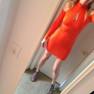 Naked shoulders bodycon dress  Asos XS